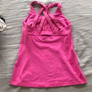 Lululemon hot pink fitted tank